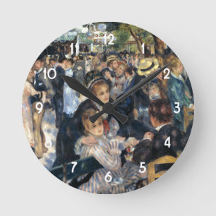 Tanz in Le Moulin de la Galette von Renoir Runde Wanduhr
