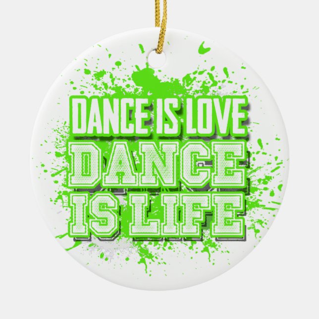Tanz ist Liebe, die Tanz Leben-Foto-Verzierung ist Keramikornament (Vorne)