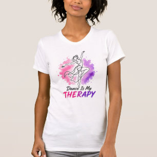 Tanz ist mein Therapie-Tänzer-Wasserfarben-Design T-Shirt