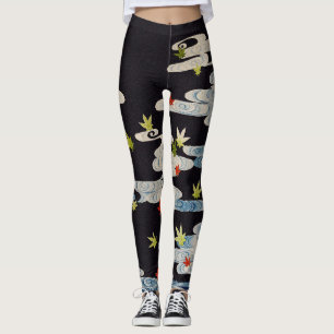 TANZ-KIMONO, FLIEßENDES WASSER, FALLENDE BLÄTTER F LEGGINGS