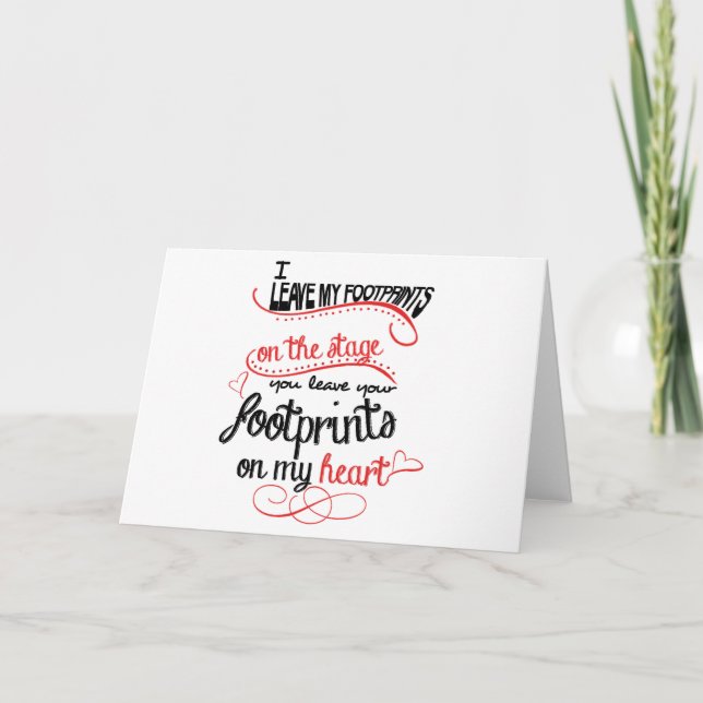 Tanz-Lehrer - Abdrücke auf dem Herzen Karte (Vorderseite)