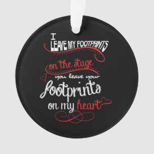 Tanz-Lehrer - Abdrücke auf dem Herzen Ornament