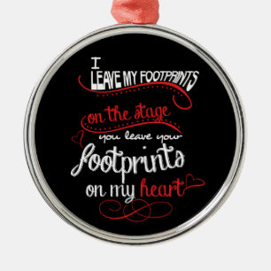 Tanz-Lehrer - Abdrücke auf dem Herzen Ornament Aus Metall