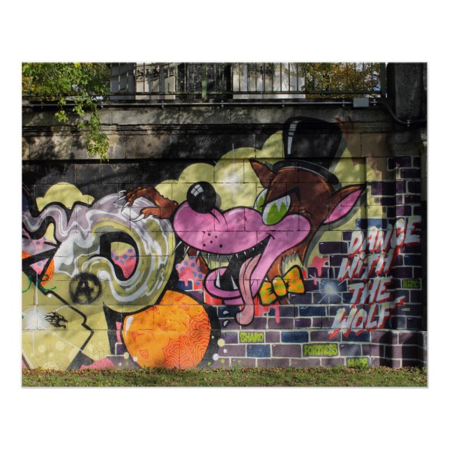 Tanz mit dem Wolf Graffiti Poster (Vorderseite)