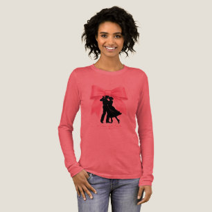 Tanz mit Liebe Rosa Schleife Romantisches Paar T-S Tri-Blend Shirt