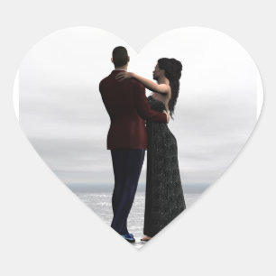 Tanz mit mir Herz-Aufkleber