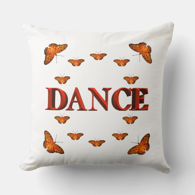 Tanz mit Schmetterlingsdesign Kissen (Vorderseite)
