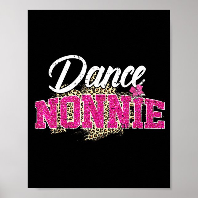 Tanz Nonnie Leopard lustiger tanzender Muttertag d Poster (Vorne)