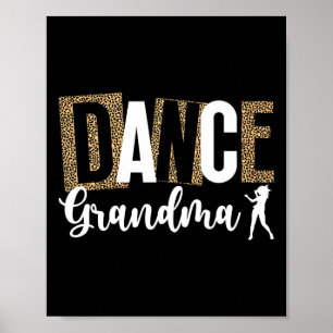 Tanz Oma einer Tänzerin Oma Leopard tanzen Poster
