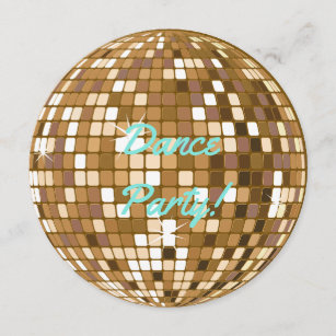 Tanz-Party-Disco-Ball-Party Einladungen