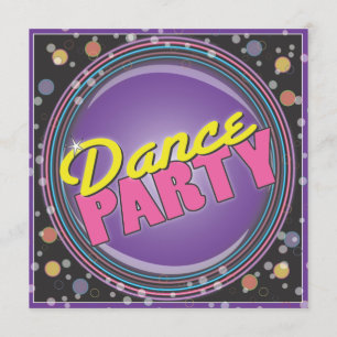 Tanz Party! Neon Celebration Einladung