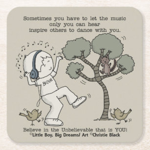 Tanz Rechteckiger Pappuntersetzer