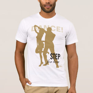 Tanz! Schritt für Liebe Gold Silhouette T-Shirt