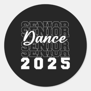 Tanz Senior 2025 Cl von 2025 Abschluss Grad Party Runder Aufkleber