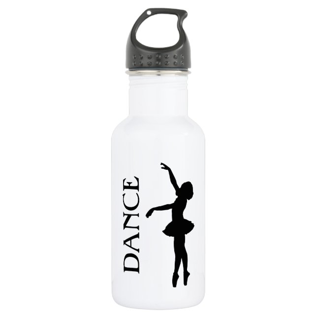 Tanz - Silhouette Ballerina Trinkflasche (Vorderseite)