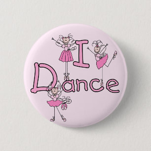 Tanz-T - Shirts und Geschenke der Ballerina-I Button