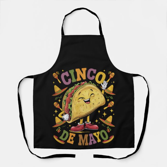 Tanz Taco Funny Cinco De Mayo Fiesta Party Schürze (Vorderseite)