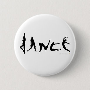 Tanz-Tanzen-Silhouette-Entwurf Button