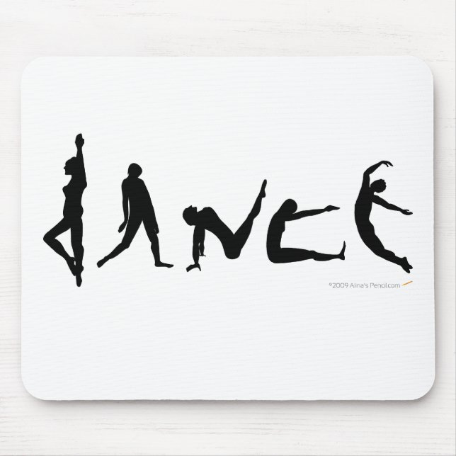 Tanz-Tanzen-Silhouette-Entwurf Mousepad (Vorne)