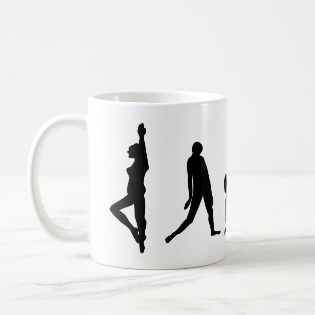 Tanz-Tanzen-Silhouette-Tasse Kaffeetasse (Links)