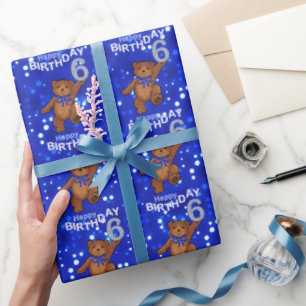 Tanz Teddy Bears 6. Geburtstag Geschenkpapier