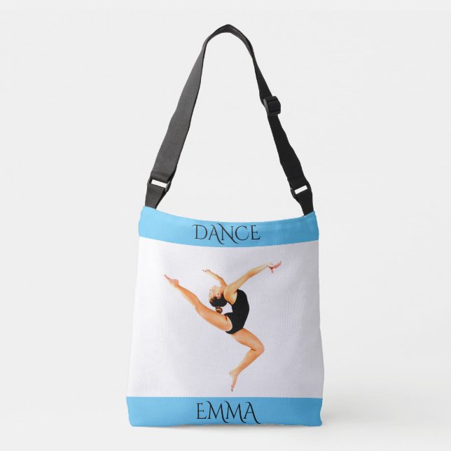 Tanz tote, personalized name. tragetaschen mit langen trägern (Vorderseite)