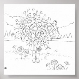 Tanz. Träume. Wander. Blüte. Farbenpflaster Poster