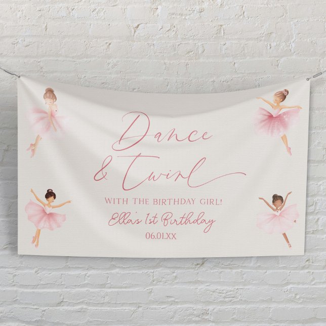 Tanz & Twirl Pink Ballerina Ballerina Ballet Gebur Banner (Von Creator hochgeladen)