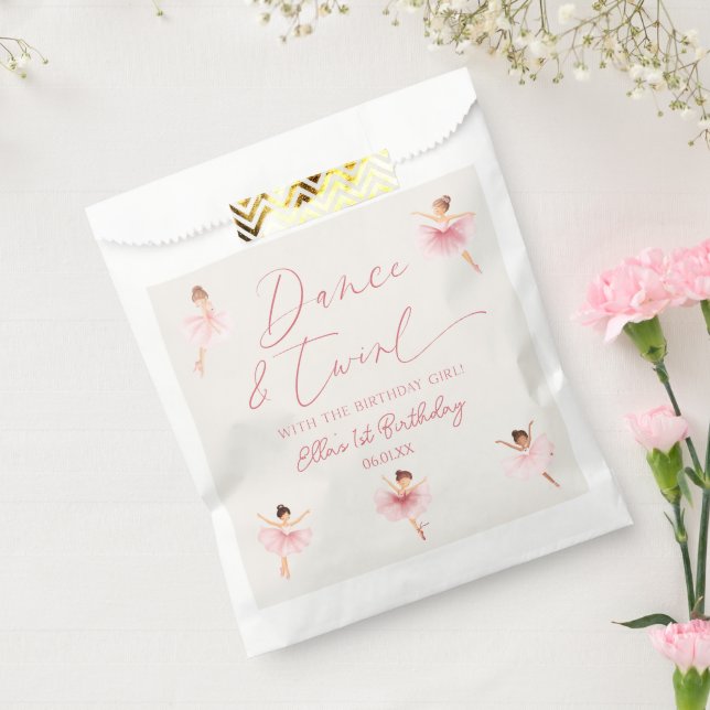 Tanz & Twirl Pink Ballerina Ballerina Ballet Gebur Geschenktütchen (Versiegelt)