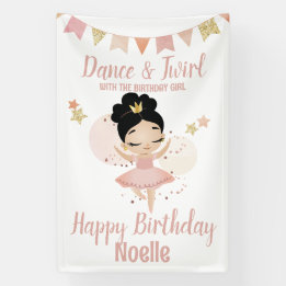 Tanz & Twirl, Prinzessin Ballerina w/Tiara Geburts Banner