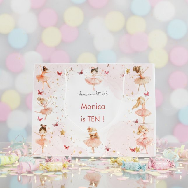 Tanz und niedliche Ballerina Ballett Kind Geburtst Große Geschenktüte (Von Creator hochgeladen)