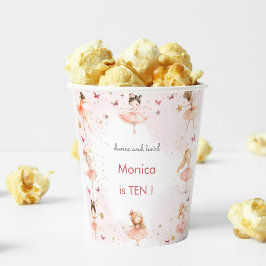 Tanz und niedliche Ballerina Ballett Kind Geburtst Pappbecher