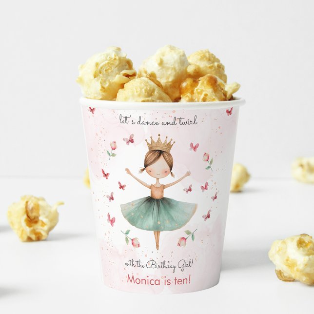 Tanz und niedliche Ballerina Ballett Kind Geburtst Pappbecher (Von Creator hochgeladen)
