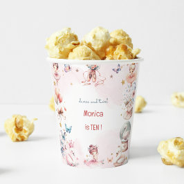 Tanz und niedliche Ballerina Ballett Kind Geburtst Pappbecher