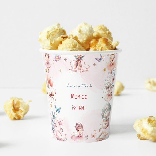Tanz und niedliche Ballerina Ballett Kind Geburtst Pappbecher (Von Creator hochgeladen)