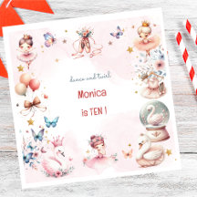 Tanz und niedliche Ballerina Ballett Kind Geburtst