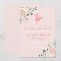Tanz und Twirl floralfarbenes Ballett Geburtstag