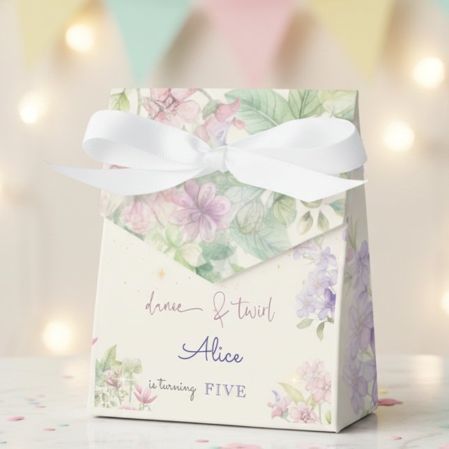 Tanz und wirbelnde Ballerina Aquarellfarbe Geburts Geschenkschachtel (Von Creator hochgeladen)