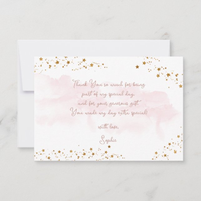 Tanz und wirbelnde Ballerina Geburtstag Dankeskarte (Vorderseite)