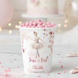 Tanz und wirbelnde Ballerina Geburtstag Pappbecher