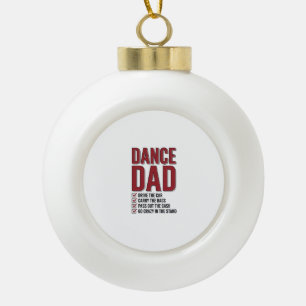 Tanz-Vater-Checkliste Vintage-Gravurdesign_1 Keramik Kugel-Ornament