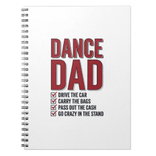 Tanz-Vater-Checkliste Vintage-Gravurdesign_1 Notizblock