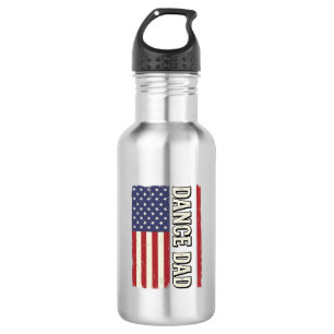 Tanz-Vater-Patriotisches Vintage-Flag-Shirt-Design Edelstahlflasche
