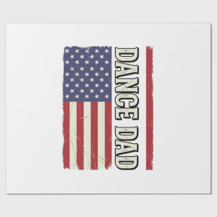 Tanz-Vater-Patriotisches Vintage-Flag-Shirt-Design Geschenkpapier