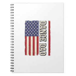 Tanz-Vater-Patriotisches Vintage-Flag-Shirt-Design Notizblock
