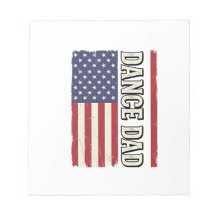 Tanz-Vater-Patriotisches-vintage-Flag-Shirt-Design Notizblock