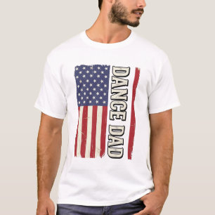 Tanz-Vater-Patriotisches Vintage-Flag-Shirt-Design T-Shirt
