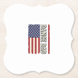 Tanz-Vater-Patriotisches Vintage-Flag-Shirt-Design Untersetzer