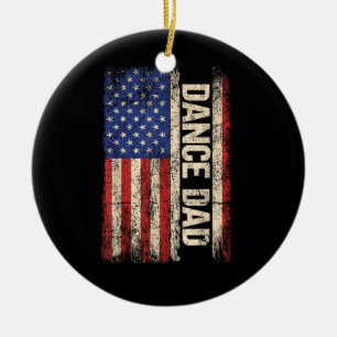 Tanz-Vater US-amerikanisches Flagge-Shirt-Tänzer T Keramik Ornament