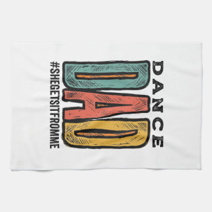 Tanz-Vater Vintage-Typografie-Shirt-Design_1 Geschirrtuch